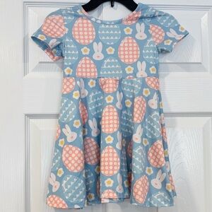 Marie Nicole Toddler Girl Orange Egg Swing Dress Size Medium 3 Years EUC